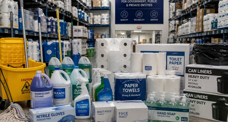 Janitorial, hygiene and cleaning supply products for commercial and institutional facilities